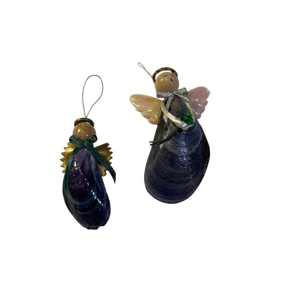 Handcrafted Vintage Sea‎ Shell Angel Ornaments - Picture 2 of 5
